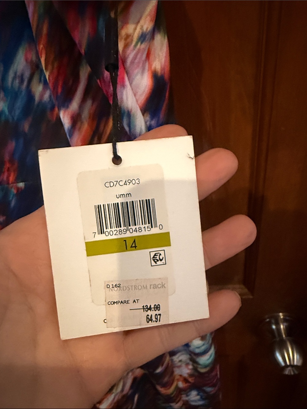 Multicolor Calvin Klein Abstract Print Sleeveless Sheath Dress - Picture 3 of 8